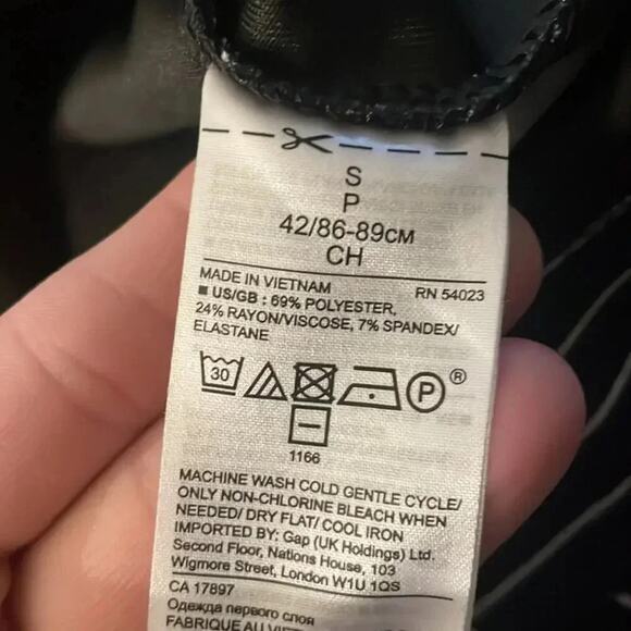 Banana Republic Navy and White Striped Blouse - Picture 5 of 6